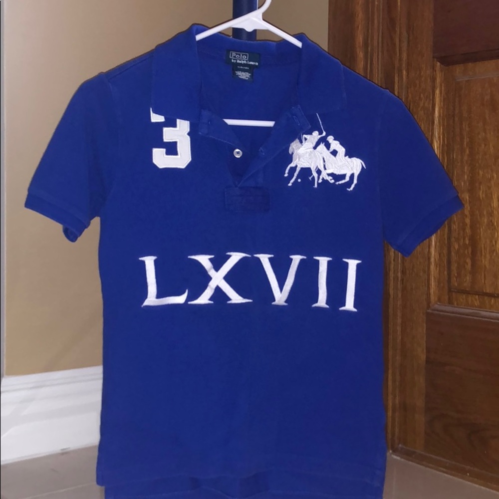Polo by Ralph Lauren 100% blue short sleeve